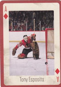 2005 Hockey Legends Chicago Blackhawks Playing Cards #A♦ Tony Esposito Front