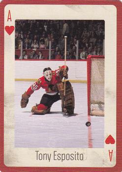 2005 Hockey Legends Chicago Blackhawks Playing Cards #A♥ Tony Esposito Front