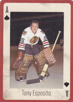 2005 Hockey Legends Chicago Blackhawks Playing Cards #A♠ Tony Esposito Front