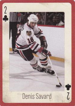 2005 Hockey Legends Chicago Blackhawks Playing Cards #2♣ Denis Savard Front