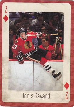 2005 Hockey Legends Chicago Blackhawks Playing Cards #2♦ Denis Savard Front