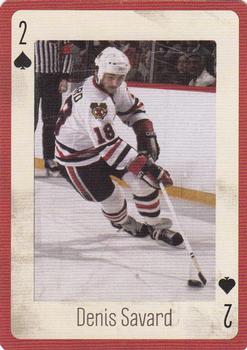 2005 Hockey Legends Chicago Blackhawks Playing Cards #2♠ Denis Savard Front