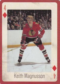 2005 Hockey Legends Chicago Blackhawks Playing Cards #4♦ Keith Magnuson Front