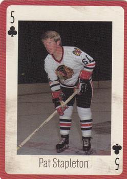 2005 Hockey Legends Chicago Blackhawks Playing Cards #5♣ Pat Stapleton Front