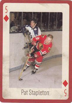 2005 Hockey Legends Chicago Blackhawks Playing Cards #5♦ Pat Stapleton Front