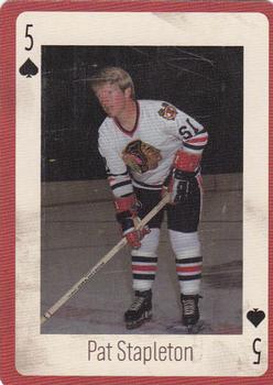 2005 Hockey Legends Chicago Blackhawks Playing Cards #5♠ Pat Stapleton Front