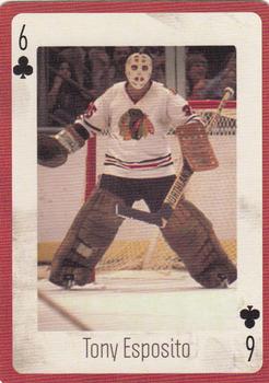2005 Hockey Legends Chicago Blackhawks Playing Cards #6♣ Tony Esposito Front