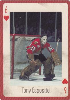 2005 Hockey Legends Chicago Blackhawks Playing Cards #6♥ Tony Esposito Front