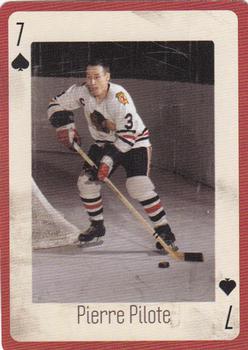 2005 Hockey Legends Chicago Blackhawks Playing Cards #7♠ Pierre Pilote Front