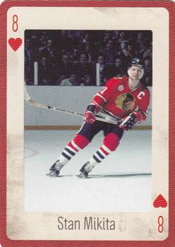 2005 Hockey Legends Chicago Blackhawks Playing Cards #8♥ Stan Mikita Front