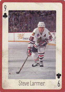 2005 Hockey Legends Chicago Blackhawks Playing Cards #9♣ Steve Larmer Front