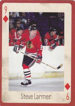 2005 Hockey Legends Chicago Blackhawks Playing Cards #9♦ Steve Larmer Front