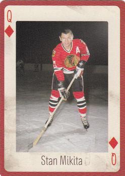 2005 Hockey Legends Chicago Blackhawks Playing Cards #Q♦ Stan Mikita Front