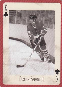 2005 Hockey Legends Chicago Blackhawks Playing Cards #K♣ Denis Savard Front
