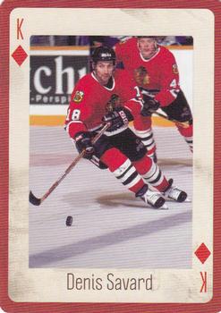 2005 Hockey Legends Chicago Blackhawks Playing Cards #K♦ Denis Savard Front