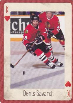 2005 Hockey Legends Chicago Blackhawks Playing Cards #K♥ Denis Savard Front