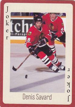 2005 Hockey Legends Chicago Blackhawks Playing Cards #Joker Denis Savard Front
