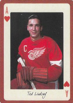 2005 Hockey Legends Detroit Red Wings Playing Cards #A♥ Ted Lindsay Front