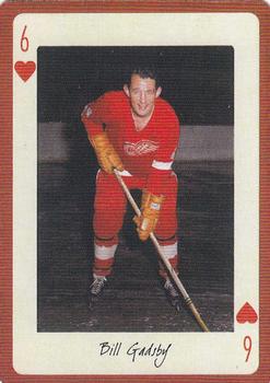2005 Hockey Legends Detroit Red Wings Playing Cards #6♥ Bill Gadsby Front