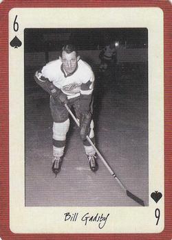 2005 Hockey Legends Detroit Red Wings Playing Cards #6♠ Bill Gadsby Front