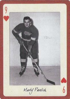 2005 Hockey Legends Detroit Red Wings Playing Cards #9♥ Marty Pavelich Front