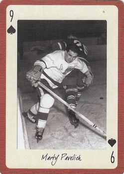 2005 Hockey Legends Detroit Red Wings Playing Cards #9♠ Marty Pavelich Front