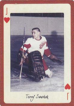 2005 Hockey Legends Detroit Red Wings Playing Cards #J♥ Terry Sawchuk Front