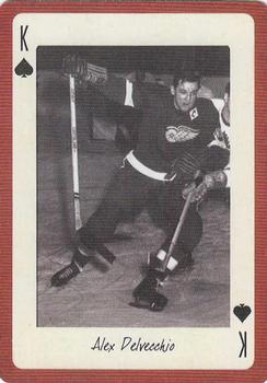 2005 Hockey Legends Detroit Red Wings Playing Cards #K♠ Alex Delvecchio Front
