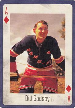 2005 Hockey Legends New York Rangers Playing Cards #A♦ Bill Gadsby Front