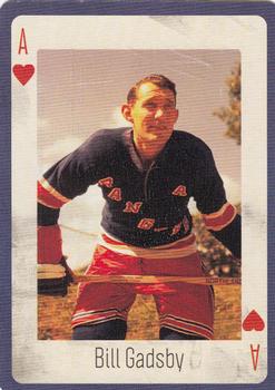 2005 Hockey Legends New York Rangers Playing Cards #A♥ Bill Gadsby Front