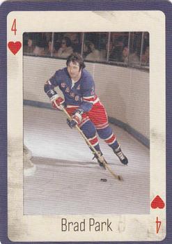 2005 Hockey Legends New York Rangers Playing Cards #4♥ Brad Park Front