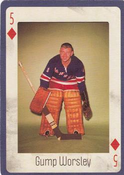 2005 Hockey Legends New York Rangers Playing Cards #5♦ Gump Worsley Front