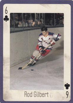 2005 Hockey Legends New York Rangers Playing Cards #6♣ Rod Gilbert Front