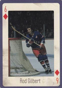 2005 Hockey Legends New York Rangers Playing Cards #6♦ Rod Gilbert Front