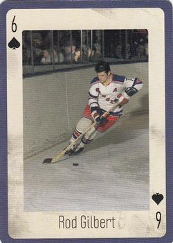 2005 Hockey Legends New York Rangers Playing Cards #6♠ Rod Gilbert Front