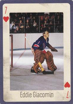2005 Hockey Legends New York Rangers Playing Cards #7♥ Eddie Giacomin Front