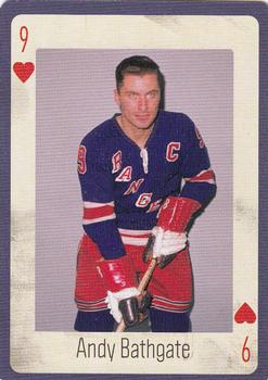 2005 Hockey Legends New York Rangers Playing Cards #9♥ Andy Bathgate Front