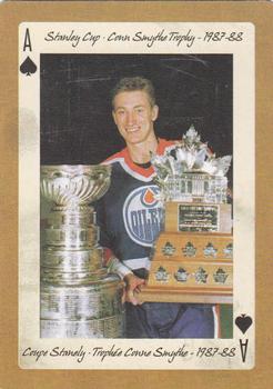 2005 Hockey Legends Wayne Gretzky Playing Cards #A♠ Stanley Cup - Conn Smythe Trophy - 1987-88 Front