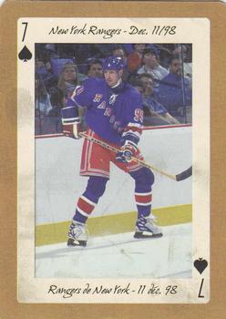2005 Hockey Legends Wayne Gretzky Playing Cards #7♠ New York Rangers - Dec. 11/98 Front