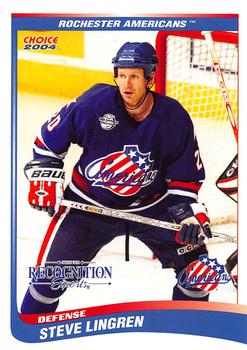2003-04 Choice Rochester Americans (AHL) #12 Steve Lingren Front