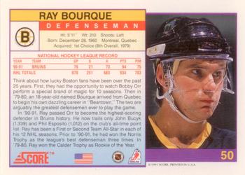 1991-92 Score American - Promos #50 Ray Bourque Back