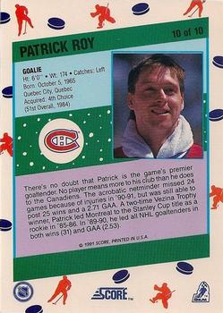 1991 Score Toronto FanFest #10 Patrick Roy Back