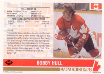 1992 Future Trends '76 Canada Cup - Autographs #142 Bobby Hull Back