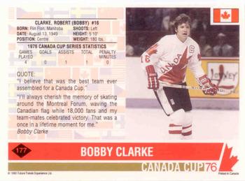 1992 Future Trends '76 Canada Cup - Autographs #177 Bobby Clarke Back