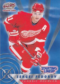 2000 Hasbro/Pacific Starting Lineup Cards Classic Doubles #8 Sergei Fedorov Front