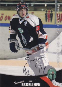 2004-05 Cardset Finland - Autographs Signature Plus #NNO Tuomas Eskelinen Front