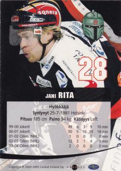 2004-05 Cardset Finland - Autographs Signature Plus #NNO Jani Rita Back
