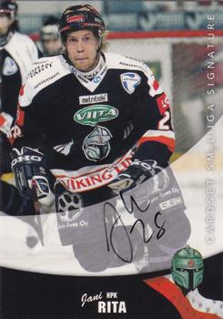 2004-05 Cardset Finland - Autographs Signature Plus #NNO Jani Rita Front