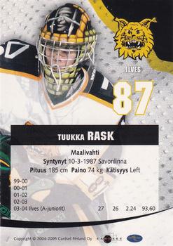 2004-05 Cardset Finland - Autographs Signature Plus #NNO Tuukka Rask Back