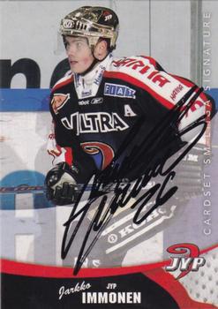 2004-05 Cardset Finland - Autographs Signature Plus #NNO Jarkko Immonen Front